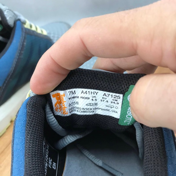 Timberland PRO Radius Comp Toe Work Shoes Womens Size 7 M Gray Blue Lace Up - Picture 7 of 9